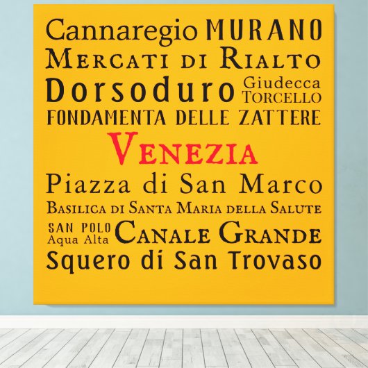 Ciao Venezia! canvas afdruk (Insitu (Houten vloer))