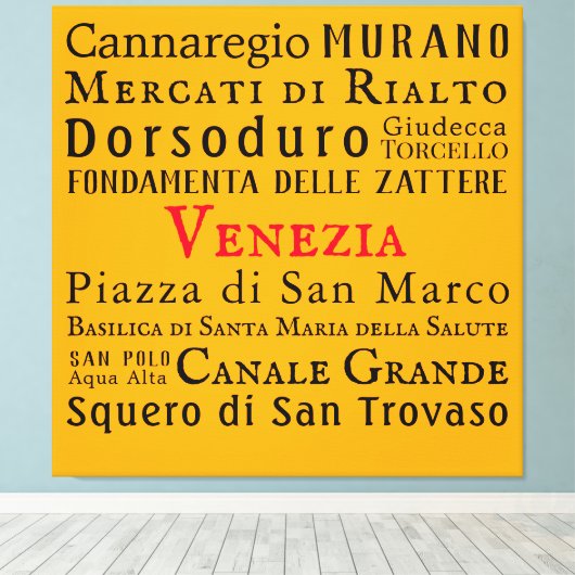 Ciao Venezia! canvas afdruk (Insitu (Houten vloer))