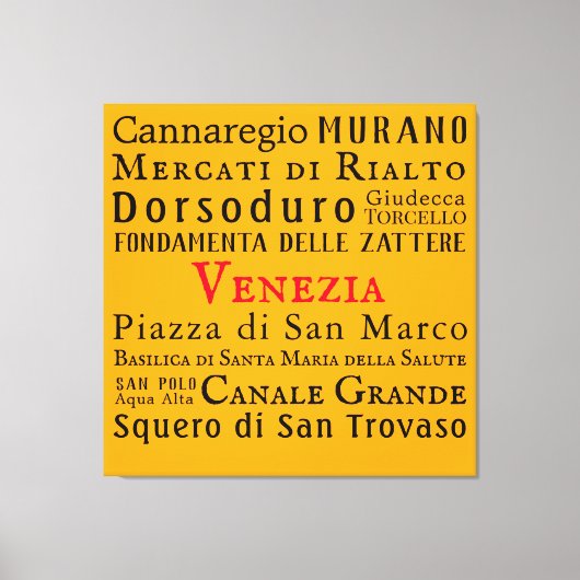 Ciao Venezia! Canvas Afdruk (Voorkant)