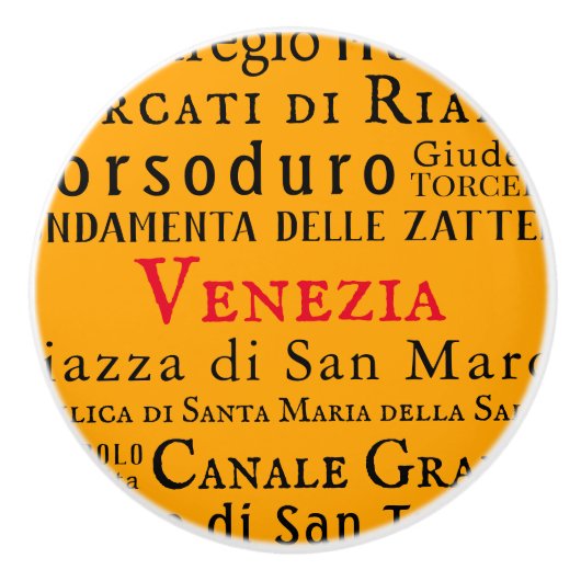 Ciao Venezia! Keramische Knop (Voorkant)