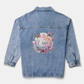 Ciao Waterverf vlinder denim jas Denim Jacket (Achterkant)
