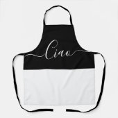 Ciao - zwart&wit schort (Voorkant)