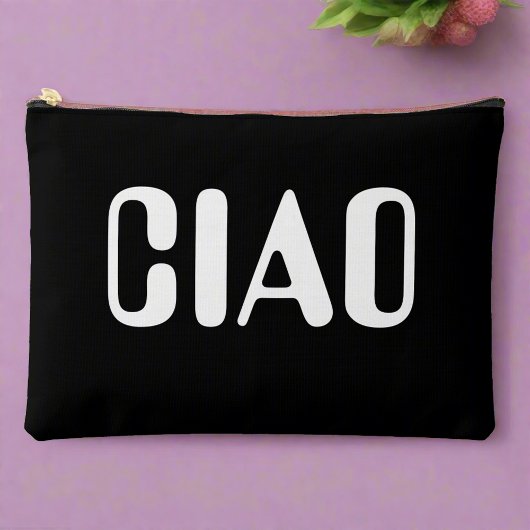 Ciao Zwart & Wit Vet Typografie Stijlvol Trendy Etui