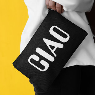 Ciao Zwart & Wit Vet Typografie Stijlvol Trendy Etui