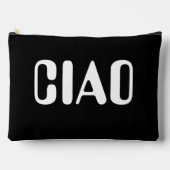 Ciao Zwart & Wit Vet Typografie Stijlvol Trendy Etui (Voorkant)