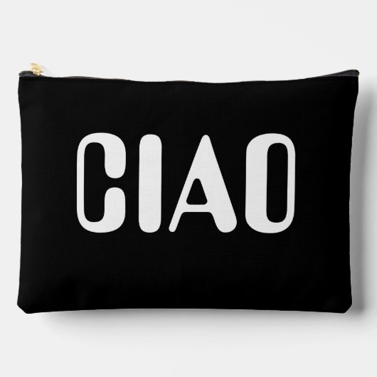 Ciao Zwart & Wit Vet Typografie Stijlvol Trendy Etui (Voorkant)