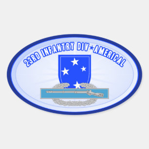 CIB 23 Inf Div (Amerikaans) Ovale Sticker