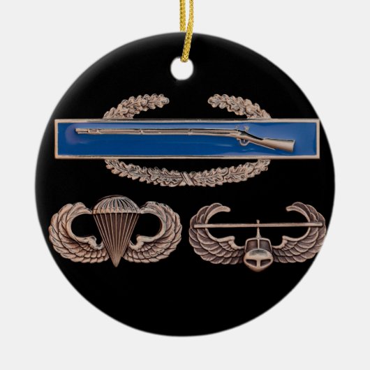 CIB Airborne Air Assault Keramisch Ornament (Voorkant)