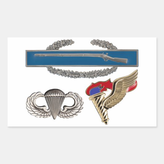 CIB Airborne Pathfinder Rechthoekige Sticker (Voorkant)