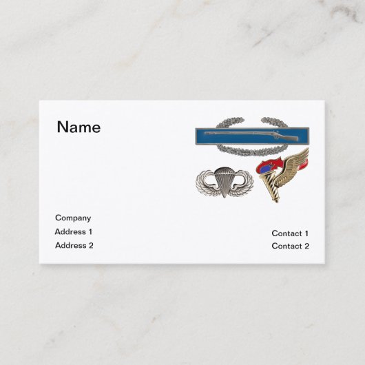 CIB Airborne Pathfinder Visitekaartje (Voorkant)