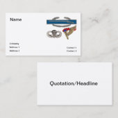 CIB Airborne Pathfinder Visitekaartje (Voorkant / Achterkant)