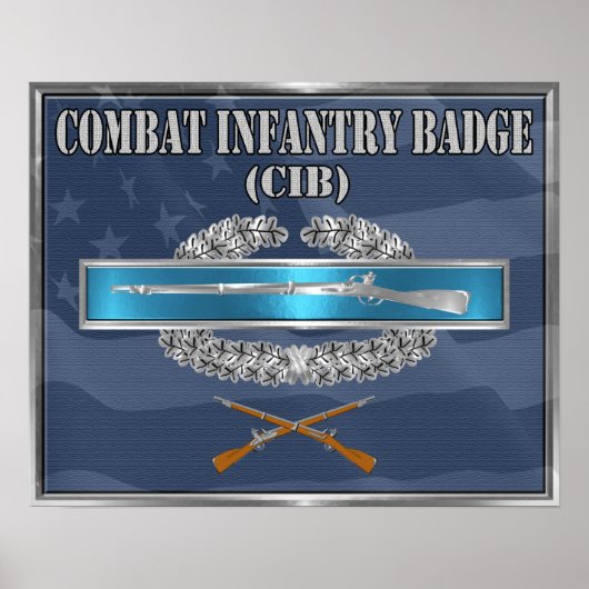 CIB Combat Infantry Badge Poster (Voorkant)