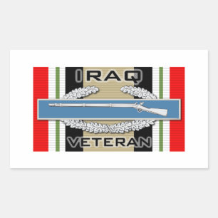 CIB Irak Veteran Rechthoekige Sticker