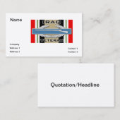 CIB Irak Veteran Visitekaartje (Voorkant / Achterkant)