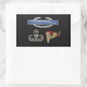 CIB Master Airborne Pathfinder Rechthoekige Sticker (Tas)