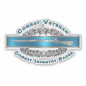 CIB Star Combat Veteran-Combat Infantryman Badge Sticker (Voorkant)