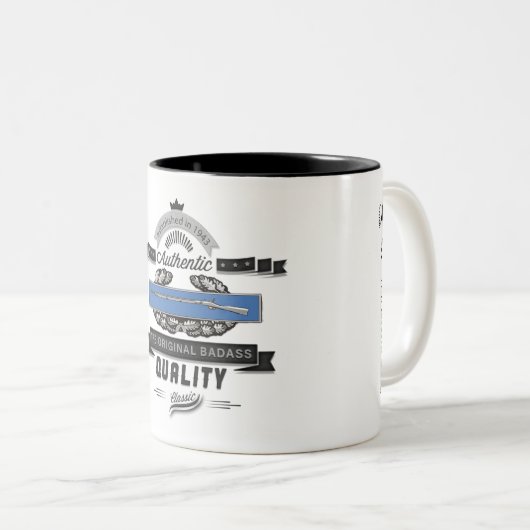 "CIB - The Original Badass"-Mokken Tweekleurige Koffiemok (Voorkant rechts)