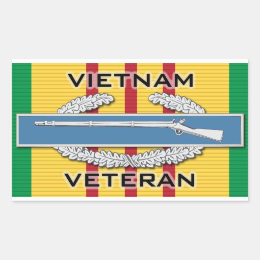 CIB Vietnam Veteraan Rechthoekige Sticker (Voorkant)