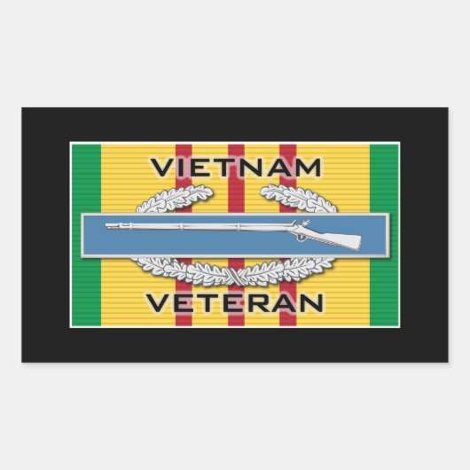 CIB Vietnam Veteraan Rechthoekige Sticker (Voorkant)