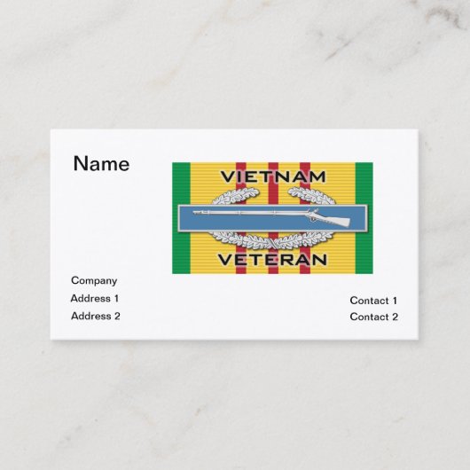 CIB Vietnam Veteraan Visitekaartje (Voorkant)