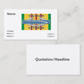 CIB Vietnam Veteraan Visitekaartje (Voorkant / Achterkant)