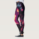 Ciber Futuristische Robot Phoenix Vuur Geest Leggings (Links)