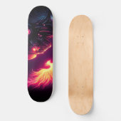 Ciber Futuristische Robot Phoenix Vuur Geest Persoonlijk Skateboard (Voorkant)