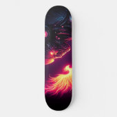 Ciber Futuristische Robot Phoenix Vuur Geest Persoonlijk Skateboard (Voorkant)