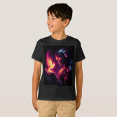 Ciber Futuristische Robot Phoenix Vuur Geest T-shirt (Voorkant volledig)