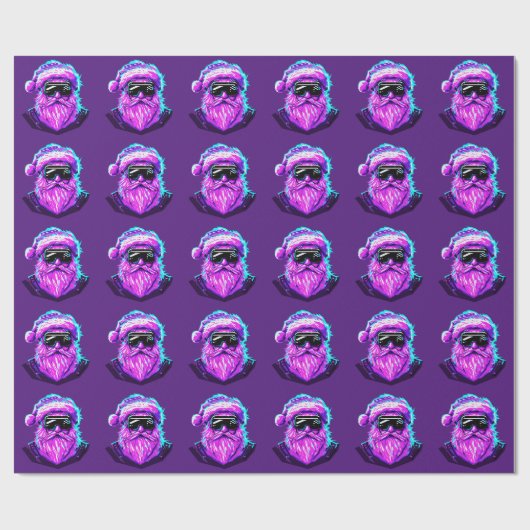 Ciberpunk Santa 2 Cadeaupapier (Vlak)