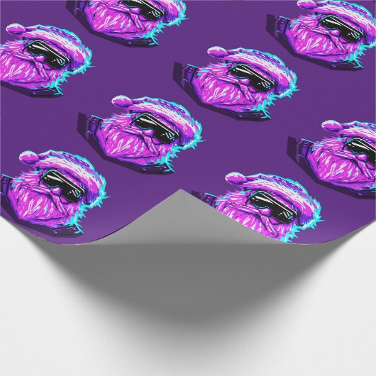 Ciberpunk Santa 2 Cadeaupapier (Hoek)