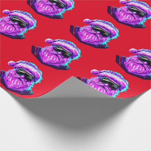 Ciberpunk Santa 2 Cadeaupapier (Hoek)