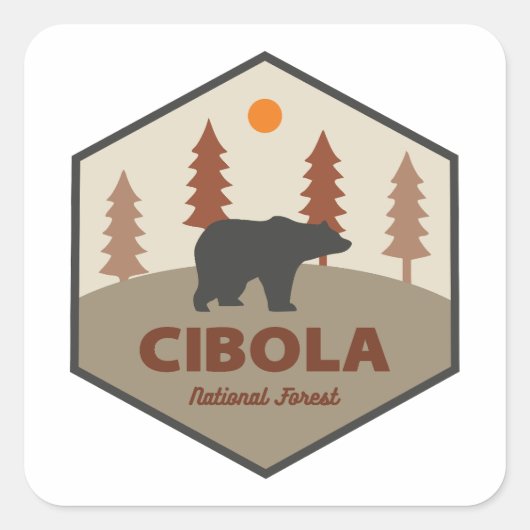 Cibola National Forest Beer Vierkante Sticker (Voorkant)