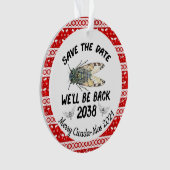 Cicada 2021 sparen de datum wij terug 2038 zullen ornament (voorkant)