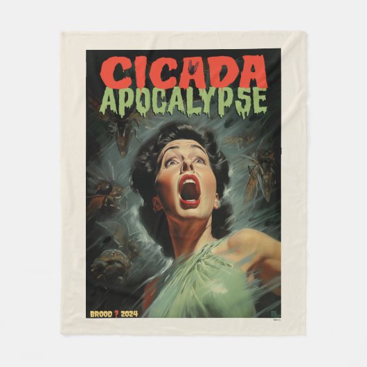 Cicada Apocalypse 2024 Fleece Deken (Voorkant)