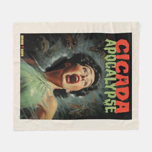 Cicada Apocalypse 2024 Fleece Deken (Voorkant (Horizontaal))