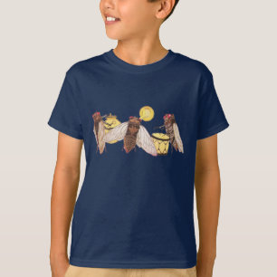 Cicada Band met Gong, Trumpet en Drum T-shirt