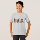 Cicada Band met Gong, Trumpet en Drum T-shirt (Voorkant volledig)