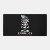 Cicada Brood Houd Kalm en Draag Oordoppen Bureaumat (Voorkant)