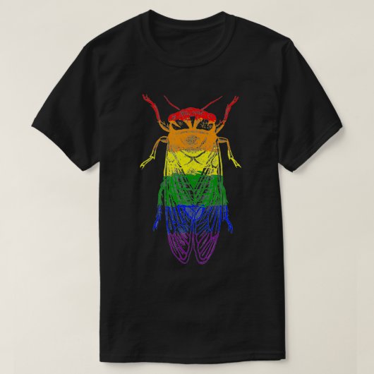 Cicada Brood X Cicada 2021 LGBTQ Pride T-shirt (Design voorkant)