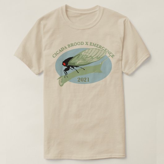 Cicada Brood X Emergence 2021 T-shirt (Design voorkant)