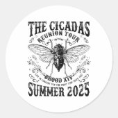 Cicada Brood XIV Reünie Tour Zwerm Cicadas Zomer Ronde Sticker (Voorkant)