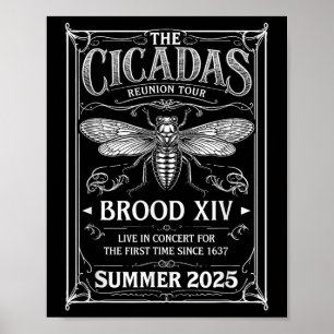 Cicada Brood XIV Zomer 2025 Reünie Tour Zwerm CI Poster