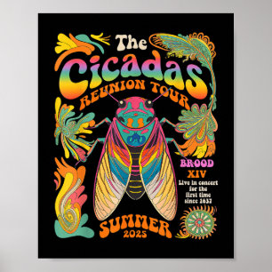 Cicada Brood XIV Zomer 2025 Reünie Tour Zwerm CI Poster