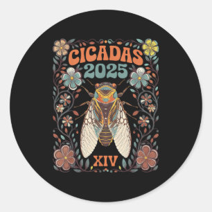 Cicada Brood XIV Zomer 2025 Reünie Tour Zwerm CI Ronde Sticker
