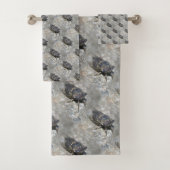 Cicada Bug Face Natuur Pattern Bad Handdoek (Insitu)