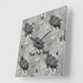 Cicada Bug Face Natuur Pattern - Gepersonaliseerd Vierkante Klok (Hoek)