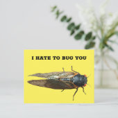 Cicada Bug Insect Foto Aangepast bericht Briefkaart (Staand voorkant)