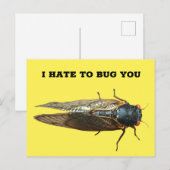 Cicada Bug Insect Foto Aangepast bericht Briefkaart (Voorkant / Achterkant)