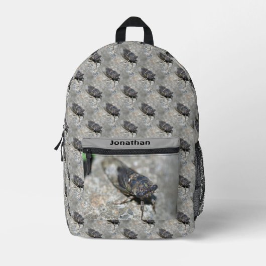 Cicada Bug Natuur Patroon Gepersonaliseerd Bedrukte Rugzak (Voorkant)